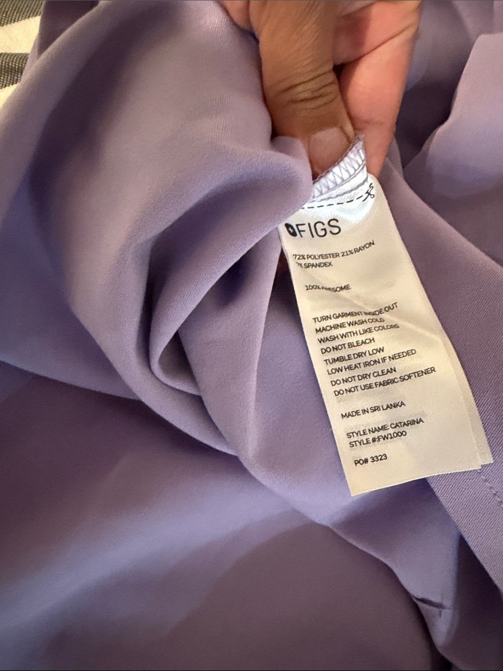 Figs Lavender Dew Scrub Top - Picture 4 of 4